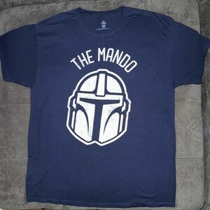 Disney The Mandalorian Star Wars The Mando XL Navy Blue T Shirt